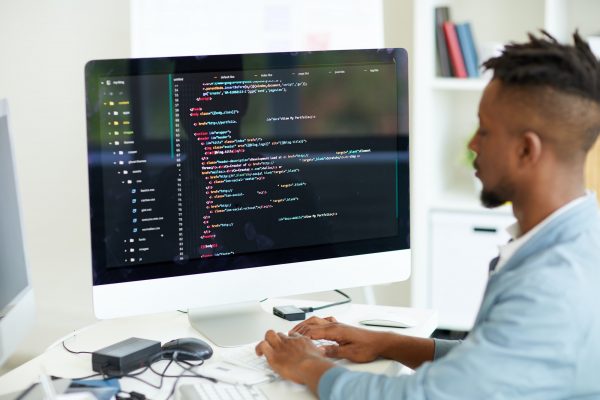 Web developer coding computer language